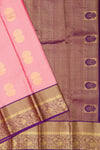 Pure Kanchipuram Silk Saree-Lightpink And Purple-PA23514