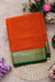 Pure Mysore Crepe Silk Saree-Orange And Green-PA22436