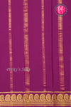 Pure Mysore Crepe Silk Saree-Pistagreen And Deepwine-PA20648