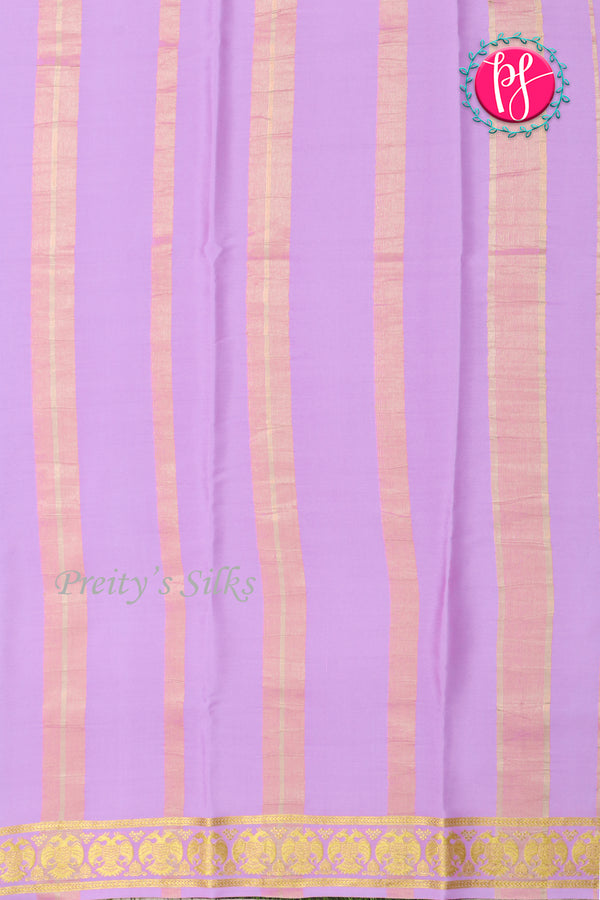 Pure Mysore Crepe Silk Saree-Gandaberunda Border-Mauve-PA20598