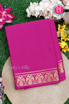 Pure Mysore Crepe Silk Saree-Gandaberunda Border-Mejentapink-PA26362
