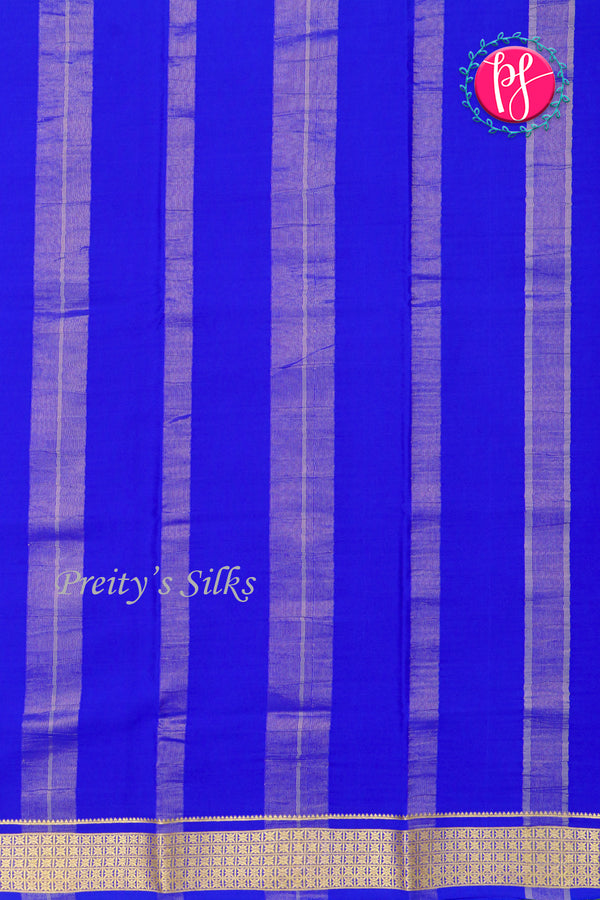 Pure Mysore Crepe Silk Saree-Royalblue-PA20890