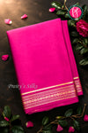Pure Mysore Crepe Silk Saree -Mejenta pink-PF46924