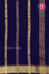 Pure Mysore Crepe Silk Saree -Navyblue-PA01342