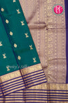 Pure Kanchipuram Silk Saree-Peacockblue And Blue-PF47958