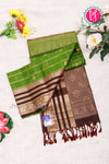 Kanchipuram Soft Silk Saree-Green And Deepbrown-PA27210