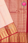 Pure Kanchipuram Silk Saree-Lightpink And Marron-PA23597