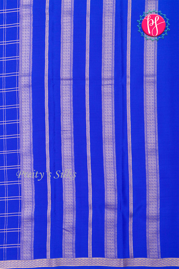 Pure Mysore Crepe Silk Saree-Doublechecks-PA20527