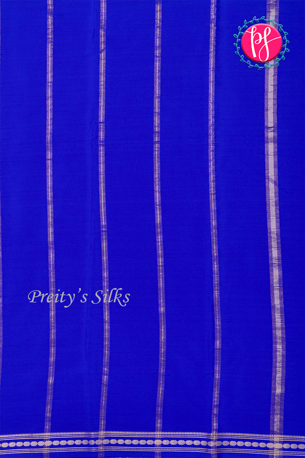 Pure Mysore Crepe Silk Saree-Royalblue-PA20546