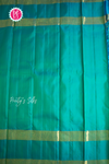 Pure Kanchipuram Silk Saree-Green And Lightblue-PA57106