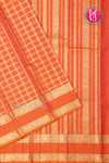 Pure Kanchipuram Silk Saree-Reddish-Orange-PF85020