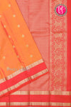 Half Pure Kanchipuram Silk Saree-Orange And Red-PA27022