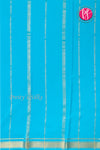 Pure Mysore Crepe Silk Saree -Navyblue And Skyblue-PA10650