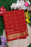 Pure Mysore Crepe Silk Saree-Red-PA26341