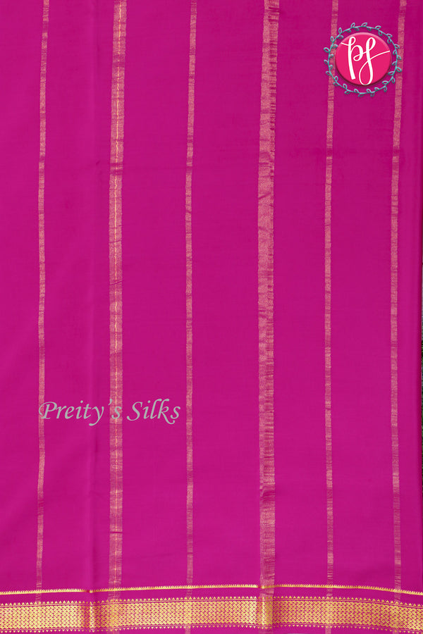 Pure Mysore Crepe Silk Saree -Dusty Mauve And Mejentapink-PA10650