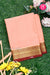 Pure Mysore Crepe Silk Saree- Pastel peach And Brickred-PA28937