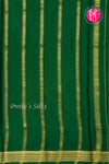Pure Mysore Crepe Silk Saree-Red And Bottlegreen-PA22237