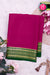 Pure Mysore Crepe Silk Saree-Magenta-rose And Bottlegreen-PA28981
