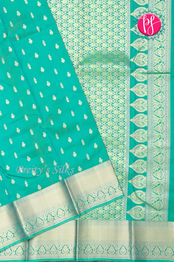 Pure Kanchipuram Silk Saree-Distempergreen-PA27611