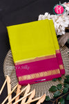 Pure Mysore Crepe Silk Saree-Pisatgreen And Pink- PA22264