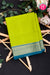 Pure Mysore Crepe Silk Saree-Olive green And Tealblue- PA28962
