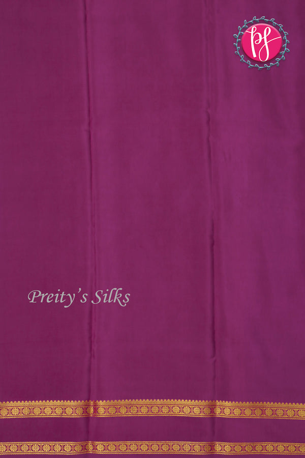 Pure Mysore Crepe Silk Saree With Bentex Border-PF80241