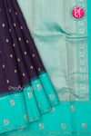 Pure Kanchipuram Silk Saree-Deepblue And Seablue-PF82173