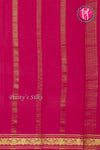 Pure Mysore Crepe Silk Saree-Muted Clay And Pink And skyblue-PA86236