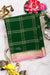 Pure Mysore Crepe Silk Saree-Doublechecks-Bottlegreen And Babypink-PA26523