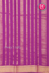 Pure Mysore Crepe Silk Saree -Seablue And Purple-PA72877