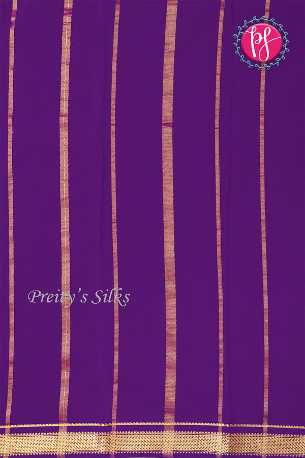 Pure Mysore Crepe Silk Saree -Lilac And Purple-PA10650