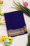 Pure Mysore Crepe Silk Saree-Navyblue- PA35304