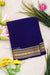 Pure Mysore Crepe Silk Saree-Navyblue- PA35304