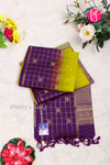 Kanchipuram Soft Silk Saree-Lightgreen And Purple- PA27323