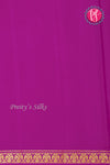 Pure Mysore Crepe Silk Saree-Gandaberunda Border-Lime Green And Purple-PA19895