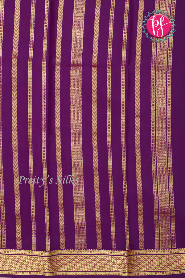Pure Mysore Crepe Silk Saree -Kanakambara And Deepvoilet-PA72868
