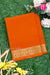 Pure Mysore Crepe Silk Saree-Gandaberunda self-Orange-PA29132