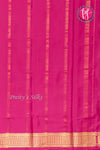 Pure Mysore Crepe Silk Saree -Bottlegreen And Pink-PF82724