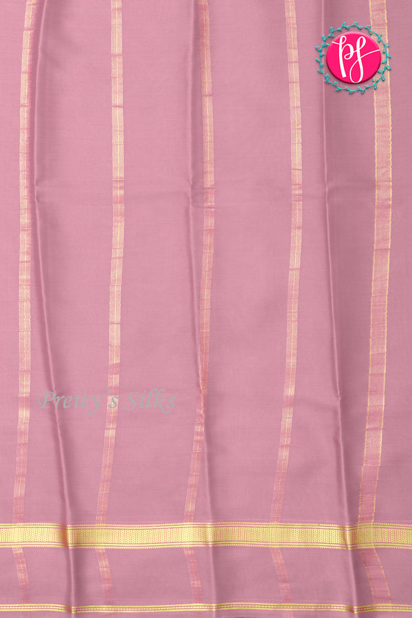 Pure Mysore Crepe Silk Saree-Mauvepink-PA21800