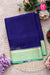 Pure Mysore Crepe Silk Saree-Navyblue And Pale Mint-PA28717