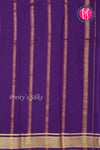Pure Mysore Crepe Silk Saree-Grey And Purple-PA22355