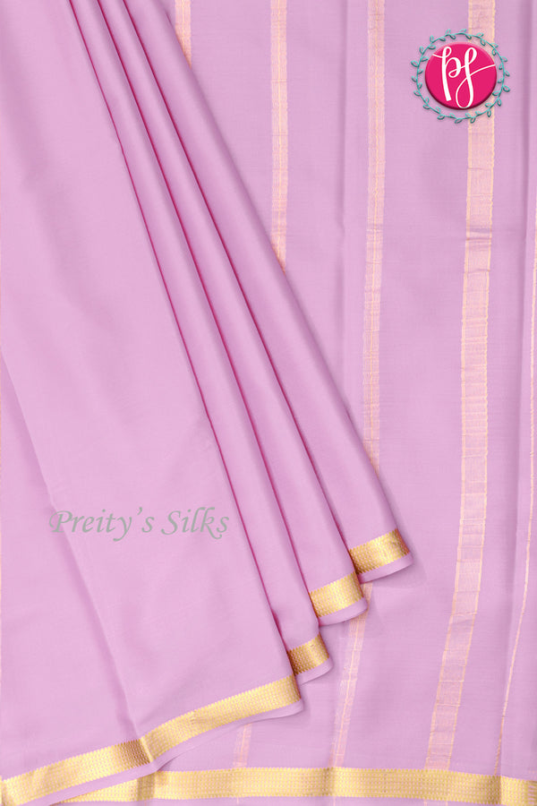 Pure Mysore Crepe Silk Saree -Lilac-PA03056