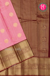 Pure Kanchipuram Silk Saree-Lightpink And Marron-PA23514