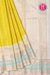 Pure Kanchipuram Silk Saree-LemonYellow-PF83492