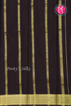 Pure Mysore Crepe Silk Saree-Mustardyellow And Black-PF82729