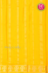 Pure Mysore Crepe Silk Saree-Gandaberunda Border-Yellow-PF84405