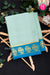 Pure Mysore Crepe Silk Saree-Gandaberunda Border-Pale Teal blue And Tealblue-PA33975