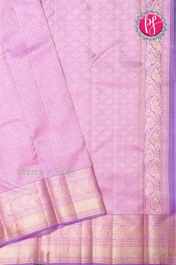 Pure Kanchipuram Silk Saree-Lavender-PA04479