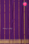 Pure Mysore Crepe Silk Saree-Peach And Purple-PA22355
