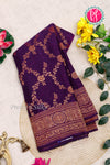 PURE KADDI BANARASI CREPE SILK SAREE-Purple-PA29680